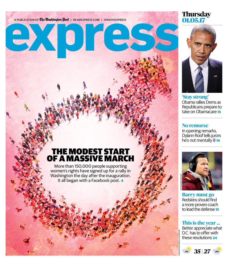 Illustration for article titled Cover Story on the Women's March Sends Mixed Symbols